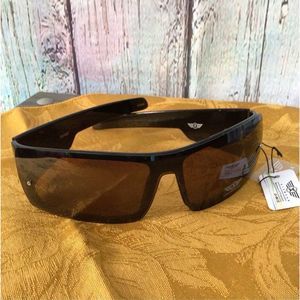 NWT X EYEWEAR 100% UV Protection Black Frames Smokey Brown Lenses NEW Unisex☀️🌞